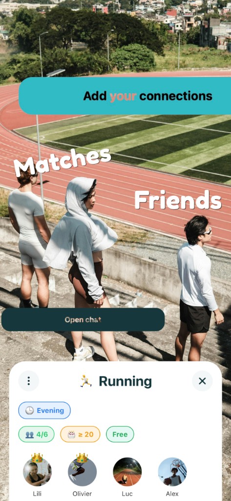 Running activity card on Kyklos